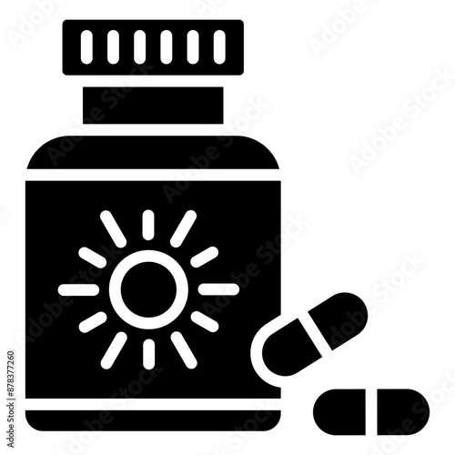 Vitamin D Icon Element For Design