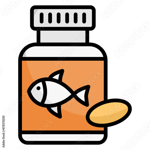 Omega 3 Capsules Icon Element For Design