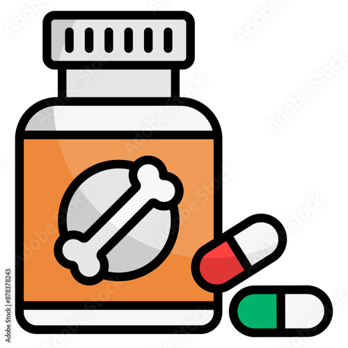 Calcium Tablets Icon Element For Design
