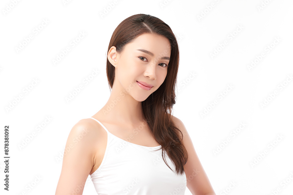 Beautiful young asian woman with clean fresh skin on white background, Face care, Facial treatment, Cosmetology, beauty and spa, Asian women portrait. Beautiful young asian woman with clean fresh skin on white background, Face care, Facial treatment, Cosmetology, beauty and spa, Asian women portrait.