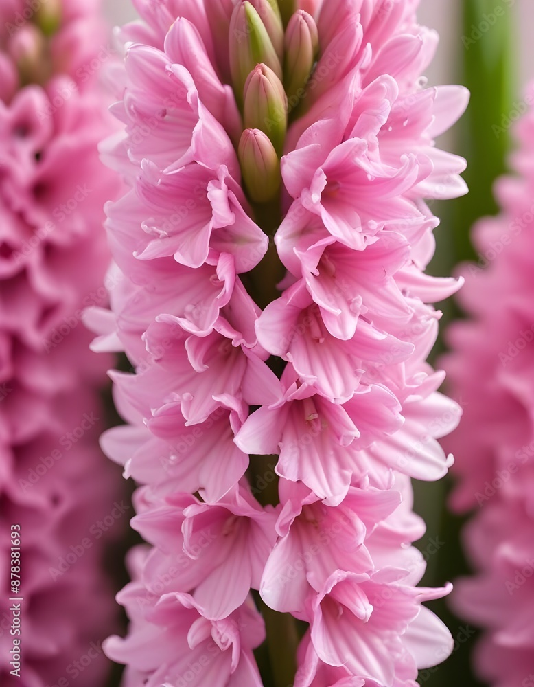 Naklejka premium Pink hyacinth macro shot