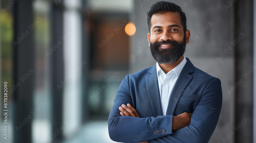 Fototapeta premium Bearded man in suit close-up