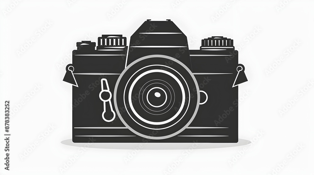 Minimalist Black Icon on Clean White Background Minimalist Black Icon on Clean White Background