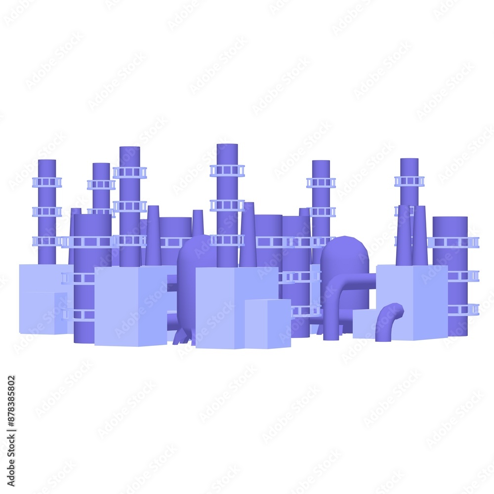 Industrial building factory facility power plant. Industrial building factory facility power plant.