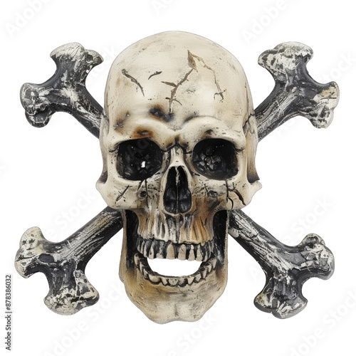 skull and crossbones isolated on white