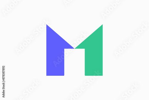 M Arrow Up Vector Logo Premium 