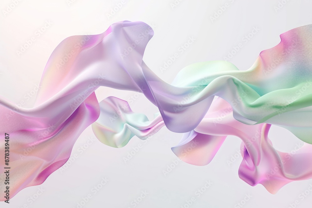 Obraz premium Abstract Pastel Fabric Swirls
