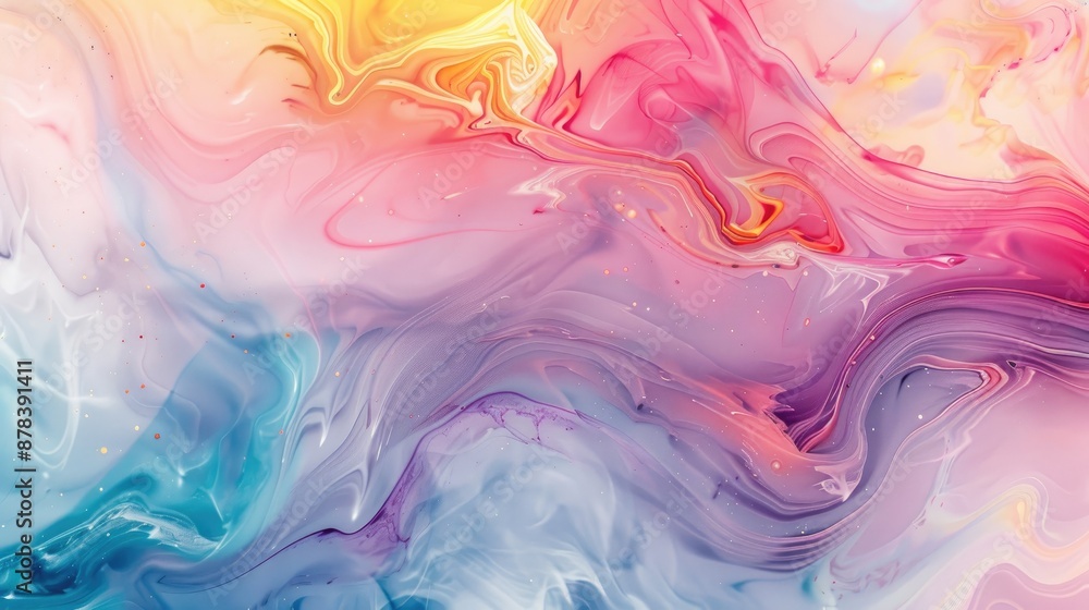 Obraz premium Abstract background with colorful ink patterns and marble texture