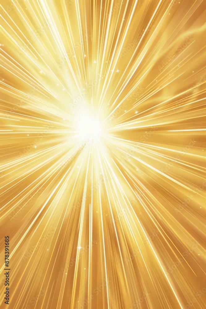 Obraz premium Abstract golden rays radiating outwards from a central point, creating a sense of energy and movement.