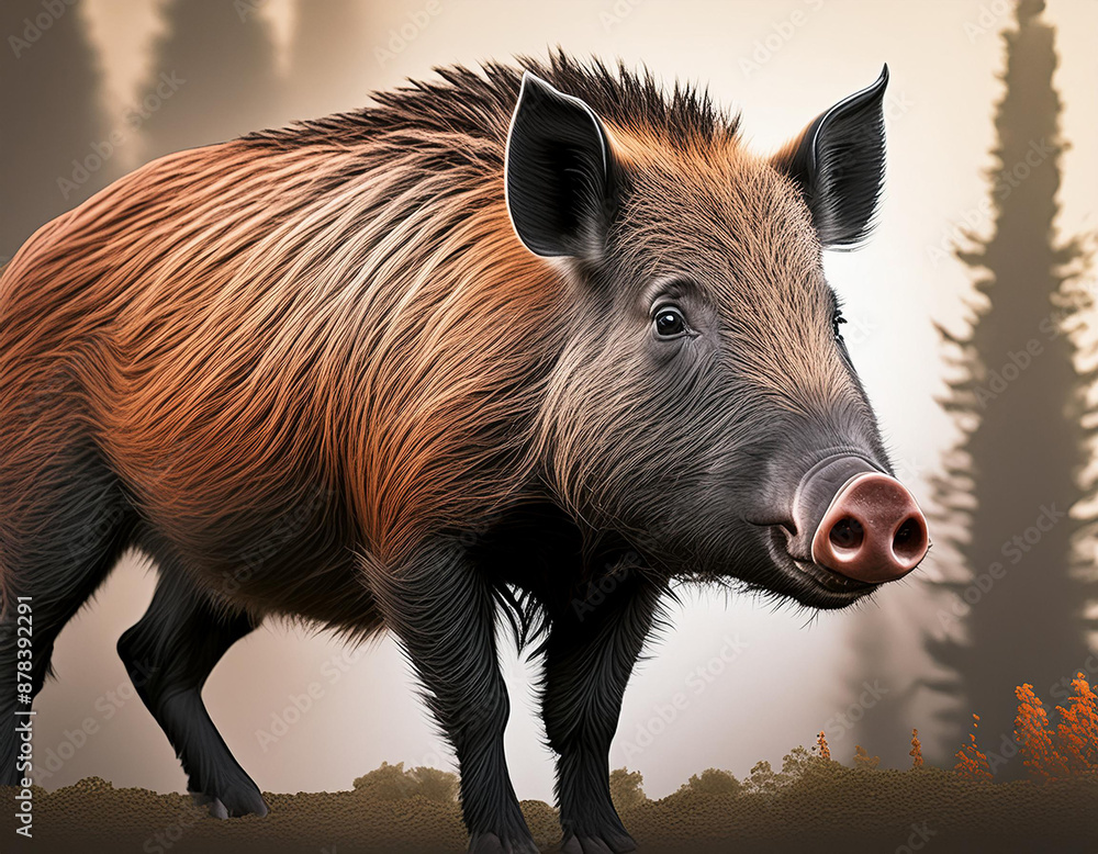 wild boar in the wild and in freedom wild boar in the wild and in freedom