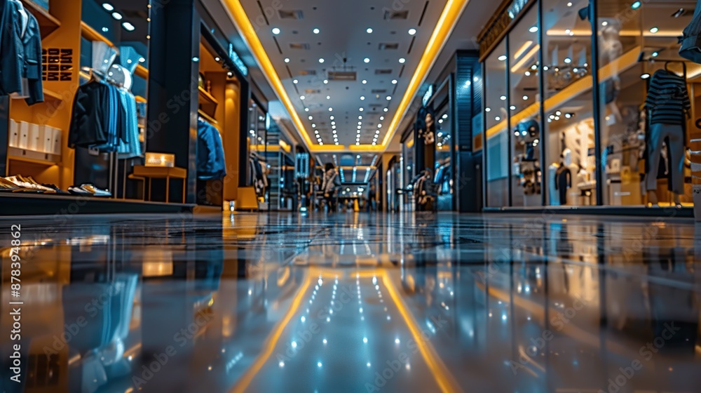 Fototapeta premium Reflective Floor in a Modern Shopping Mall