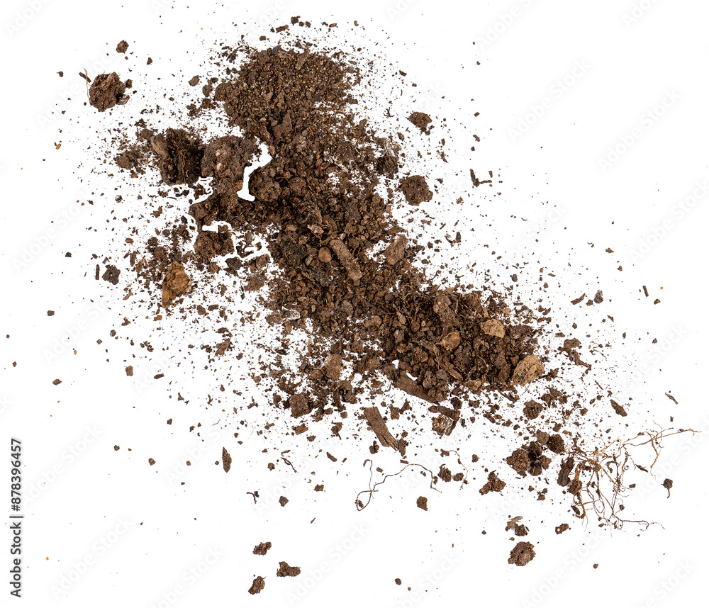 heap of soil, brown dirt ground powder, graphic element isolated on a transparent background heap of soil, brown dirt ground powder, graphic element isolated on a transparent background