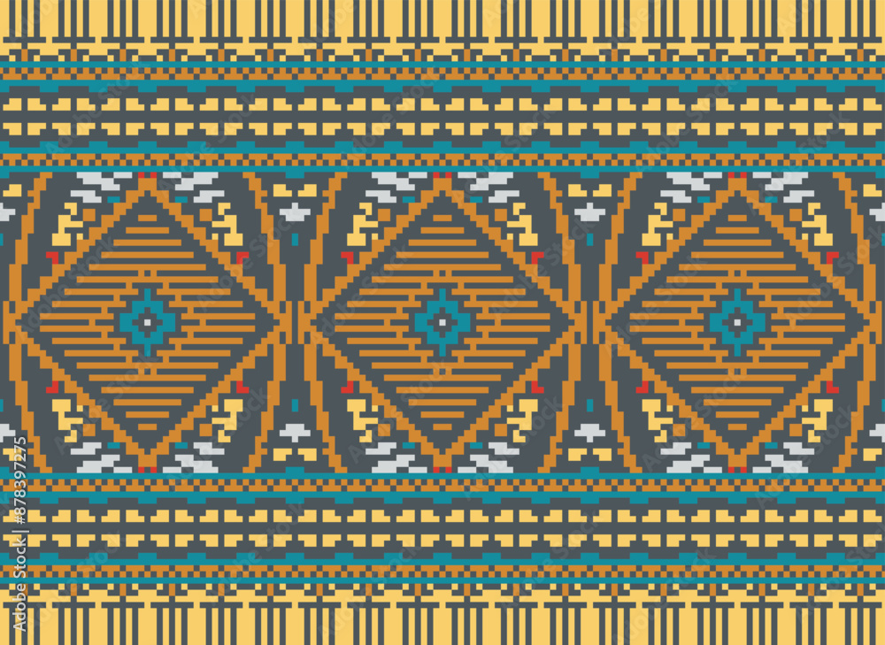 Pixel ethnic pattern oriental traditional. design fabric pattern textile African Indonesian Indian seamless Aztec style abstract vector illustration for print clothing, texture, fabric, wallpaper, Pixel ethnic pattern oriental traditional. design fabric pattern textile African Indonesian Indian seamless Aztec style abstract vector illustration for print clothing, texture, fabric, wallpaper,