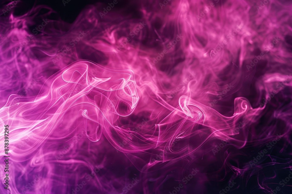 explosive burst of vibrant magenta smoke against deep black background dynamic swirls and tendrils create mesmerizing patterns symbolizing creativity and passion explosive burst of vibrant magenta smoke against deep black background dynamic swirls and tendrils create mesmerizing patterns symbolizing creativity and passion
