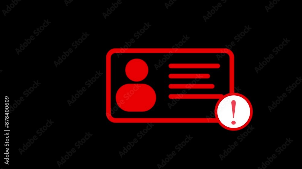 NID card is wrong. NID card icon animation NID card is wrong. NID card icon animation