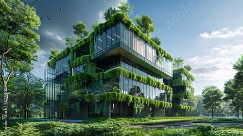 Eco-friendly office building © Spyrydon