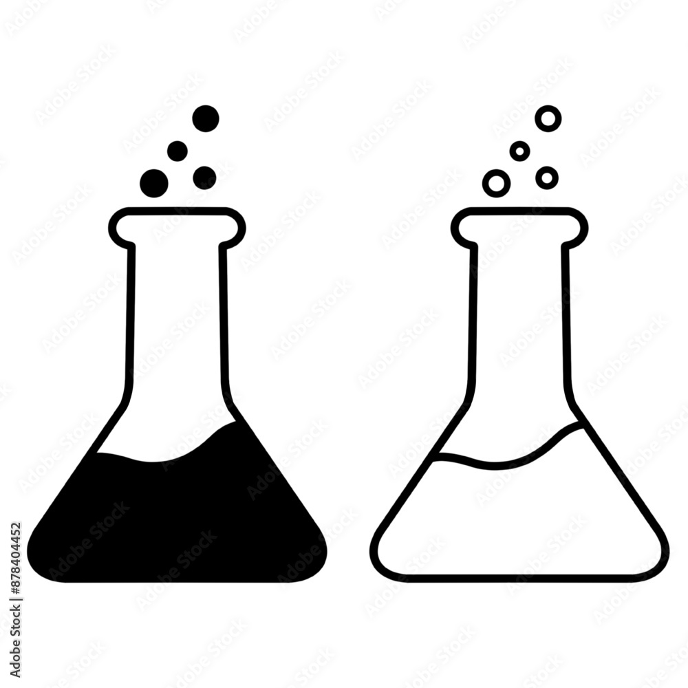 flask - lab icon vector design template flask - lab icon vector design template