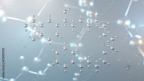 salmeterol molecular structure, 3d model molecule, qitai, structural chemical formula view from a microscope photo