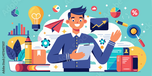 Dynamic entrepreneur shares captivating brand story, leveraging storytelling for effective marketing and customer engagement