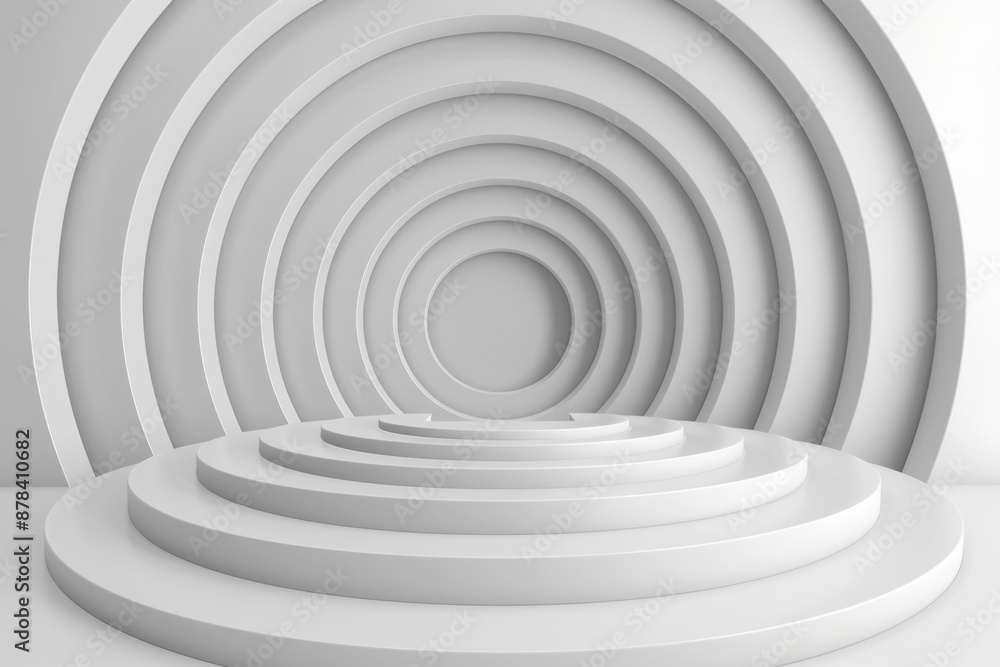 Abstract White Circular Platform Abstract White Circular Platform