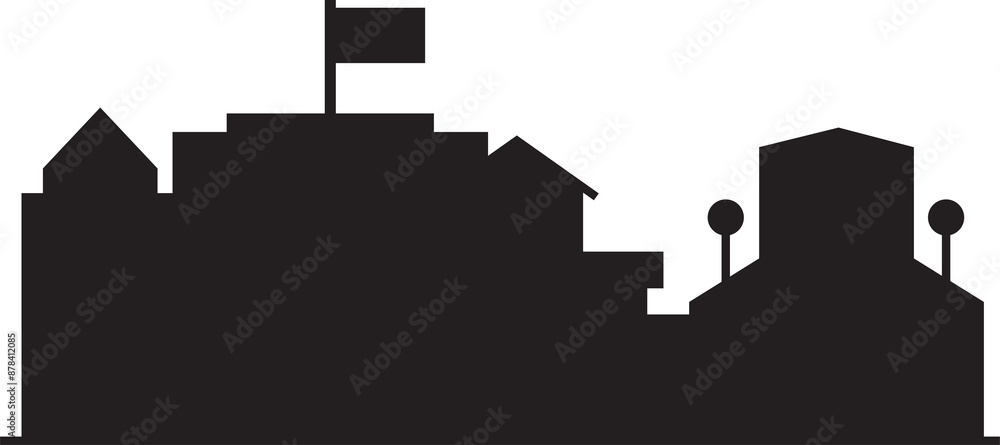 Cityscape Silhouette Illustration Cityscape Silhouette Illustration