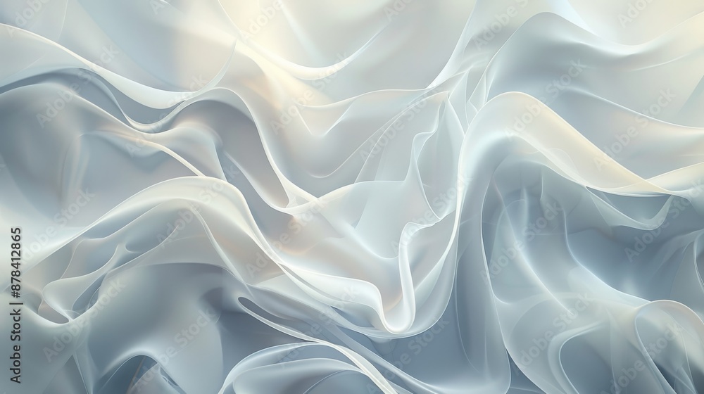 Flowing elegantly like waves in the wind, light blue silk fabric creates an abstract background with space for text, rippling and folding gracefully, adding elegance to any design Flowing elegantly like waves in the wind, light blue silk fabric creates an abstract background with space for text, rippling and folding gracefully, adding elegance to any design