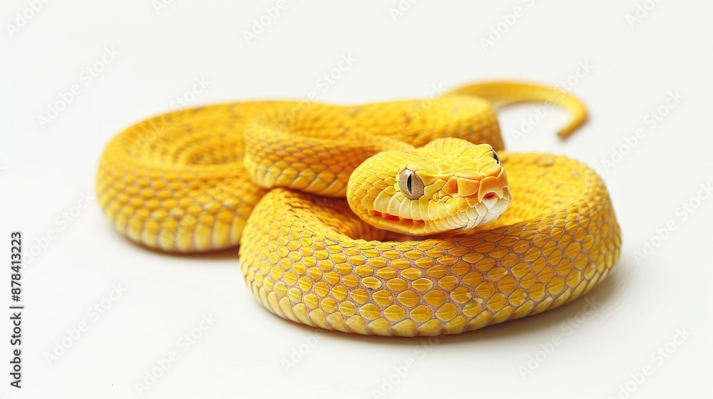 Naklejka premium Golden Pit Viper - A Striking Specimen