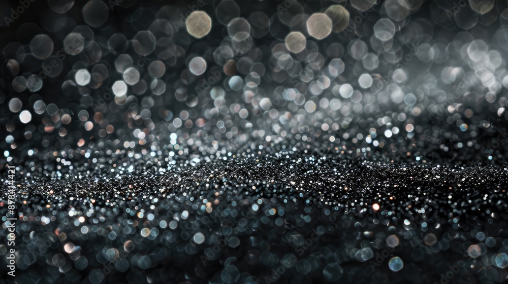 Glitter background with a mix of silver and black Glitter background with a mix of silver and black