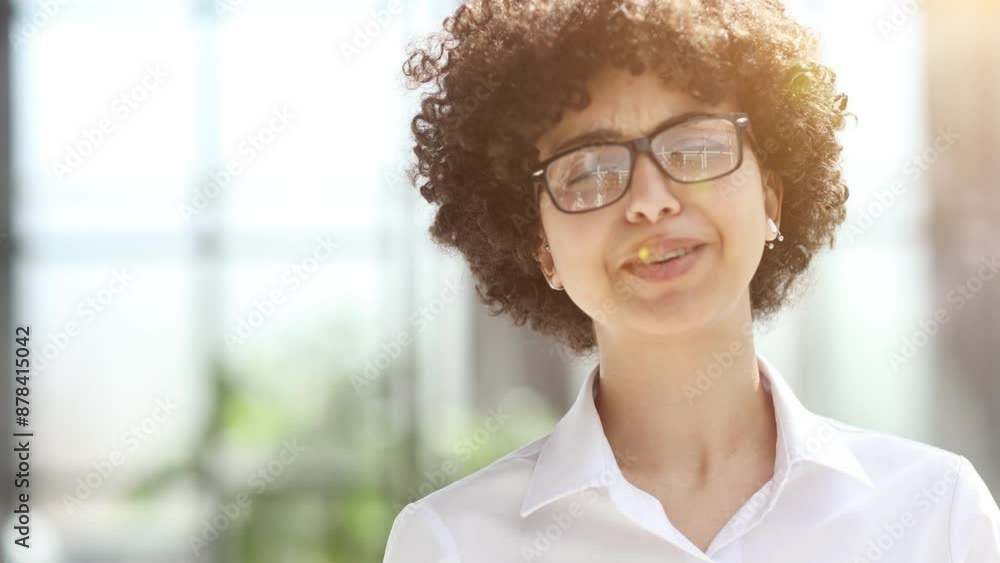 woman working on project plan using sticky papers notes on glass