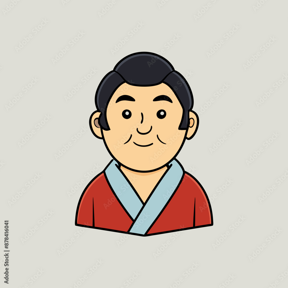 vector illustration of japanese man vector illustration of japanese man