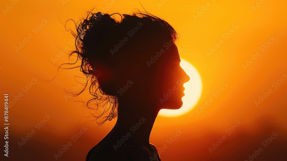 silhouette of a woman silhouette of a woman
