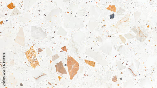 Terrazzo marble seamless pattern composed of pieces of granite,   Abstract wall background. Retro venetian stone . 