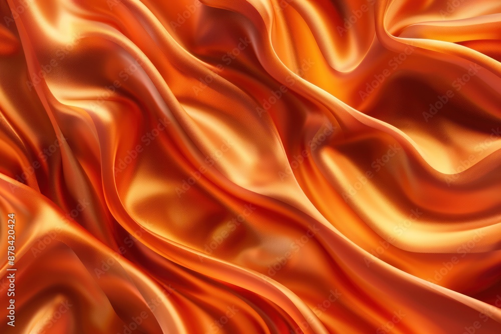 Abstract Orange Satin Drapery Abstract Orange Satin Drapery