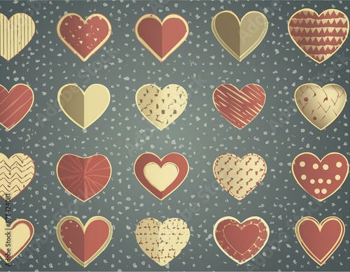 seamless background with hearts