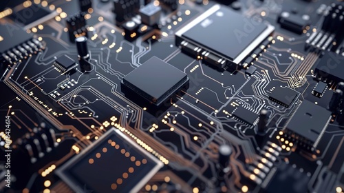 Wallpaper Mural Detailed Electronic Circuit Board Torontodigital.ca