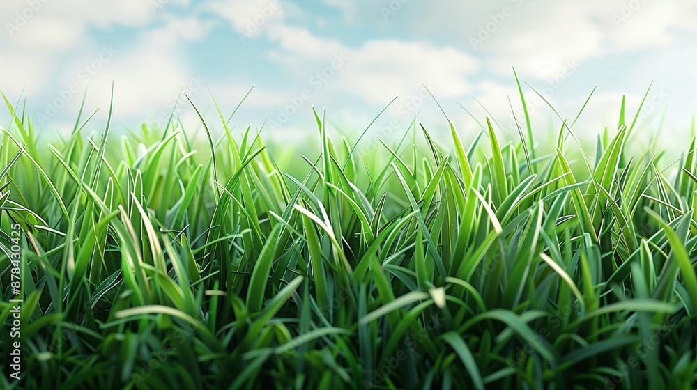 Obraz premium Lush green grass meadow background