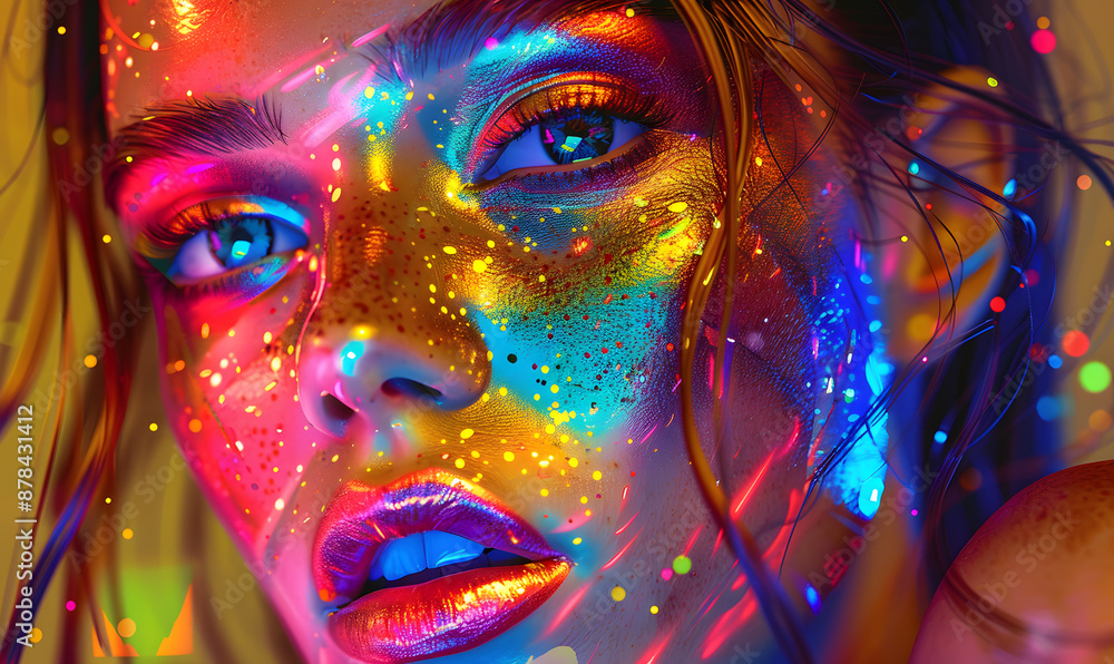 technology-themed beauty graphic concept technology-themed beauty graphic concept