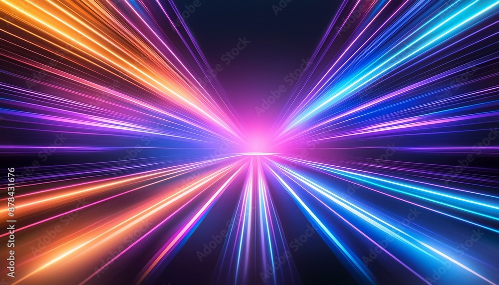 Abstract neon light streaks lines motion background Abstract neon light streaks lines motion background
