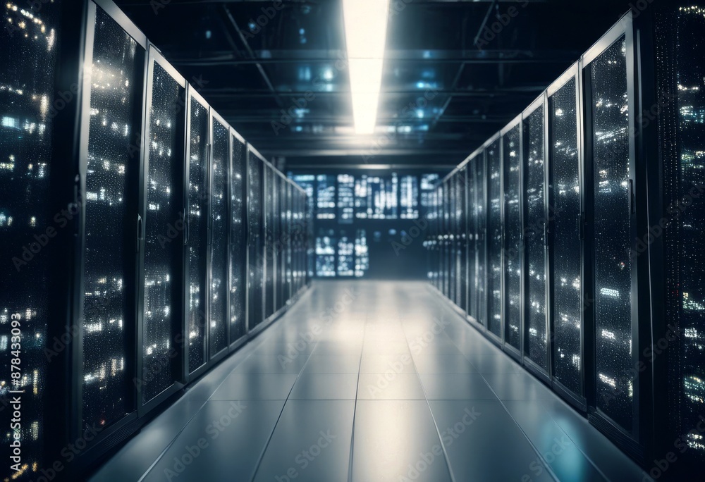 supercomputers full working visualisation shot servers data icon center high level corridor rack security information technology ai artificial backup broadband business cloud supercomputers full working visualisation shot servers data icon center high level corridor rack security information technology ai artificial backup broadband business cloud