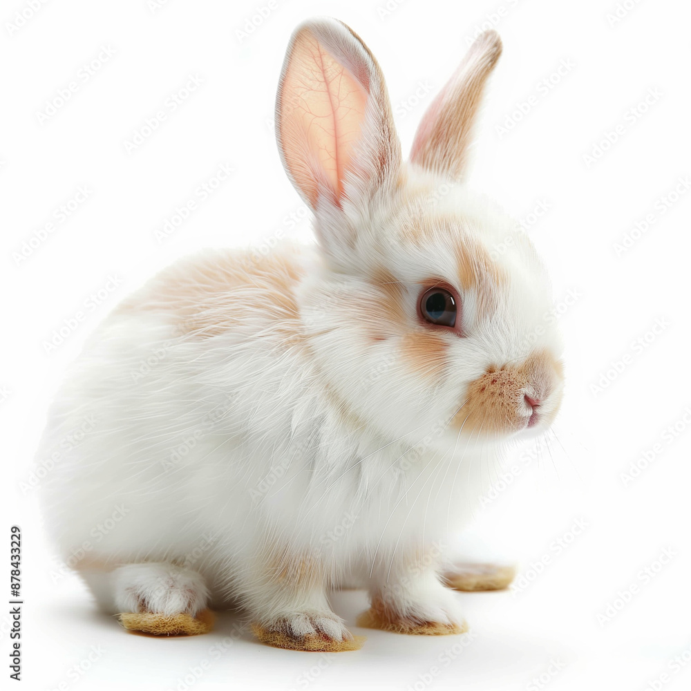 cute rabbit on a white background cute rabbit on a white background