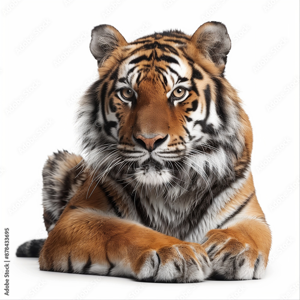 tiger on a white background tiger on a white background
