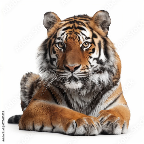 tiger on a white background