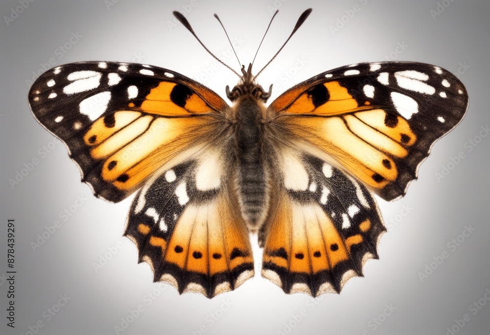 Obraz premium background butterfly danaus white macro chrysippus view olated top