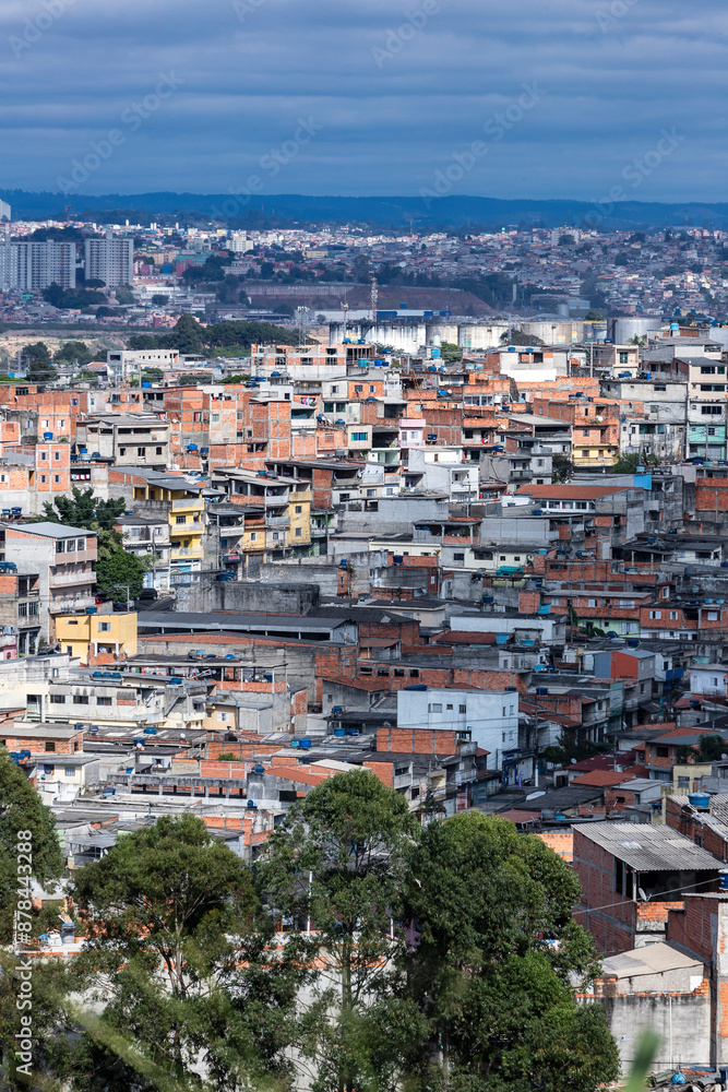 Shacks in the favellas, a poor neighborhood in Sao Paulo, Brazil. Shacks in the favellas, a poor neighborhood in Sao Paulo, Brazil.