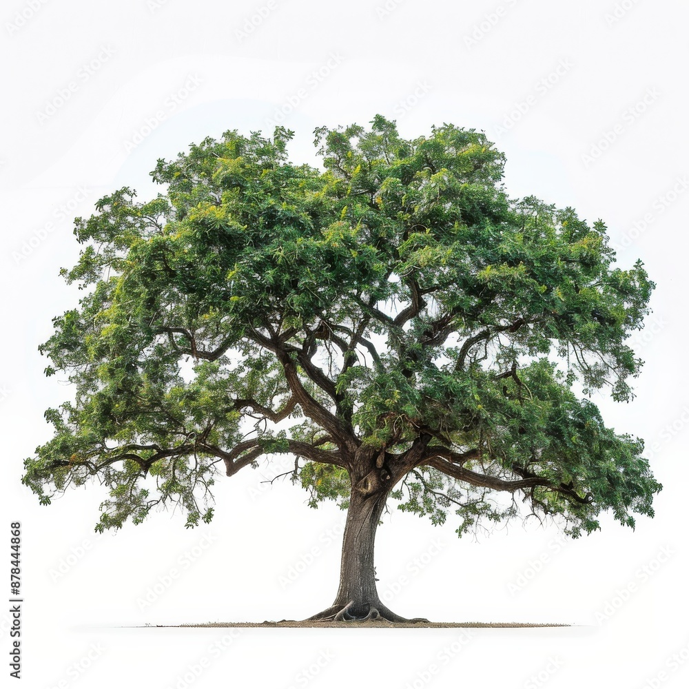custom made wallpaper toronto digitalA big oak tree with green leaves stands against a white backdrop