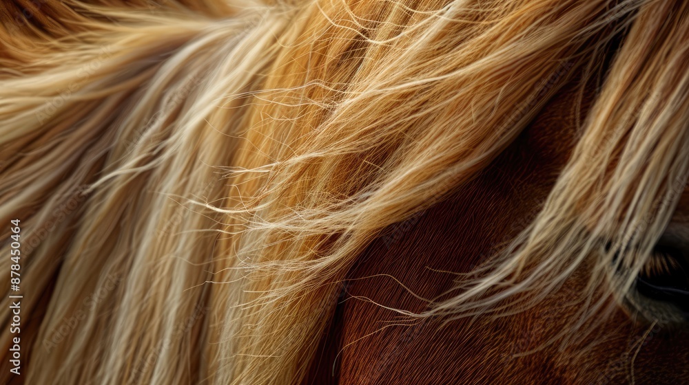 Close-up of a horse's flowing mane Close-up of a horse's flowing mane