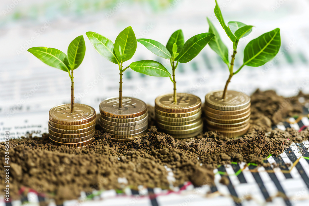 Financial growth, stock and exchange concept Financial growth, stock and exchange concept