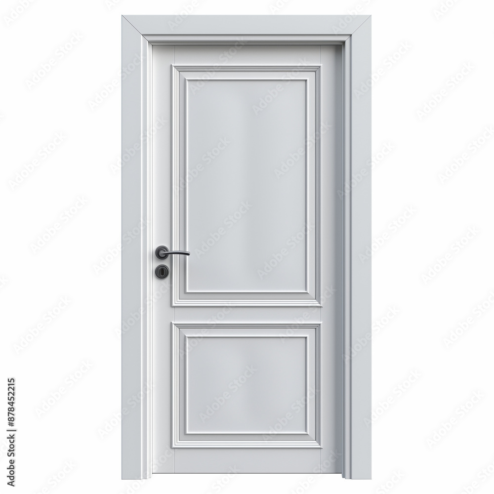 Timber door isolated with a bright white background Timber door isolated with a bright white background