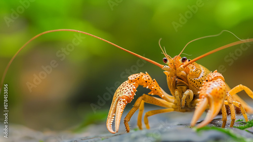 Close-up of an Orange Crayfish