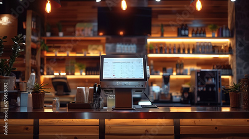 Cash register displayed in a retail setting photo